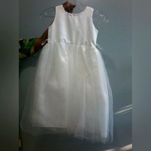 Children's white formal dress